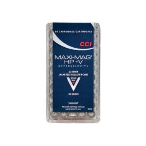 500rds of CCI Maxi-Mag 22 WMR Ammo 30 Grain +V Jacketed Hollow Point