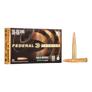 Federal Premium Gold Medal, .30-06 Springfield, Sierra MatchKing BTHP, 168 Grain Of 1000 Rounds