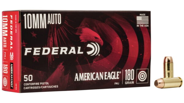 Federal Premium Centerfire Handgun Ammunition 10mm Auto 180 grain Full Metal Jacket