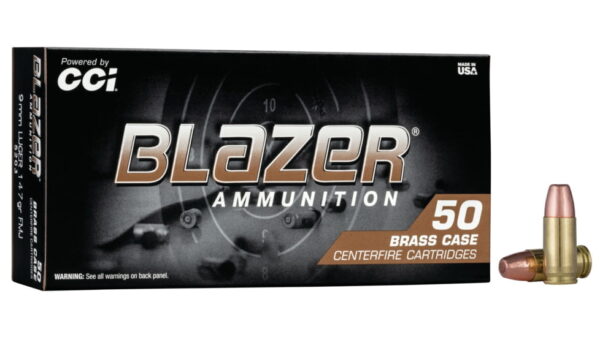 CCI Ammunition Blazer Brass 9mm Luger 147 grain Full Metal Jacket