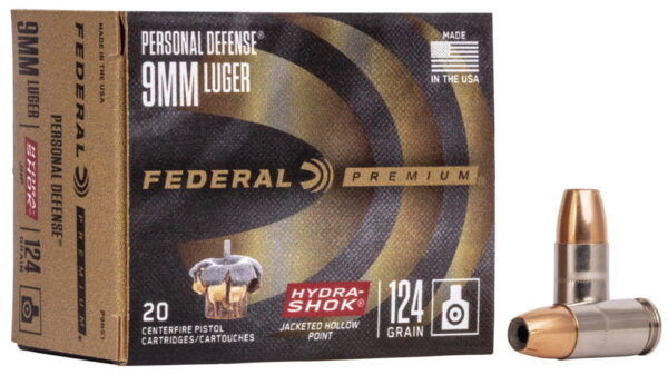 Federal Premium Centerfire Handgun Ammunition 9mm Luger 124 grain