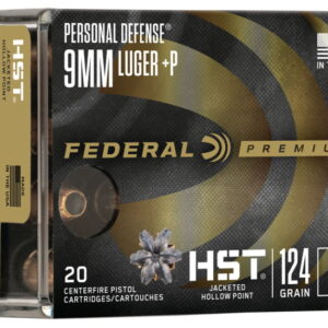 Federal Premium Centerfire Handgun Ammunition 9mm +P 124 grain