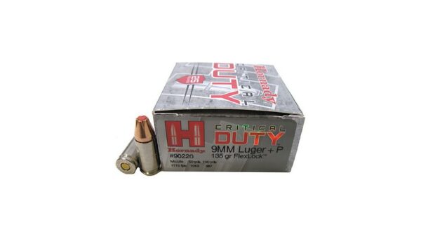 Hornady Critical Duty 9mm Luger +P 135 Grain FlexLock