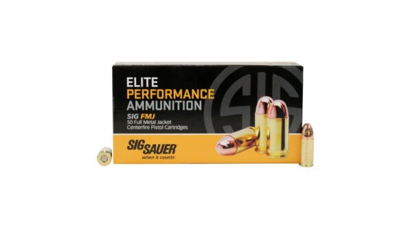 Sig Sauer Elite Ball 9mm Luger 147 grain Full Metal Jacket Brass Cased