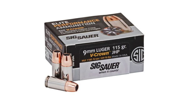 Sig Sauer Elite V-Crown 9mm Luger 115 grain Jacketed Hollow Point