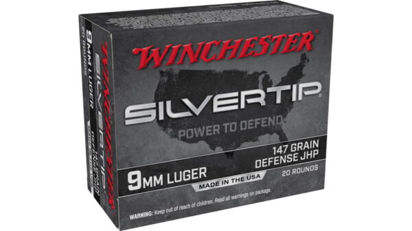 Winchester Silvertip 9mm Luger 147 grain Jacketed Hollow Point