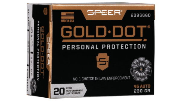 Speer Gold Dot .45 ACP 230 grain Gold Dot Hollow Point