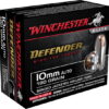 Winchester DEFENDER 10mm Auto 180 grain Bonded Jacketed Hollow Point